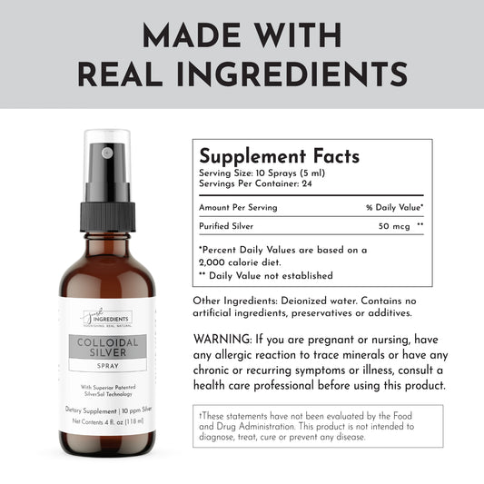 Just Ingredients Colloidal Silver Spray