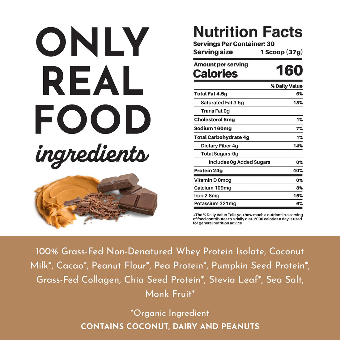 Just Ingredients Creamy Peanut Butter Chocolate