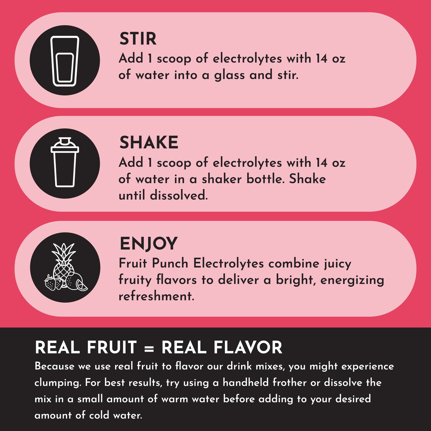 Just Ingredients Electrolytes Fruit Punch