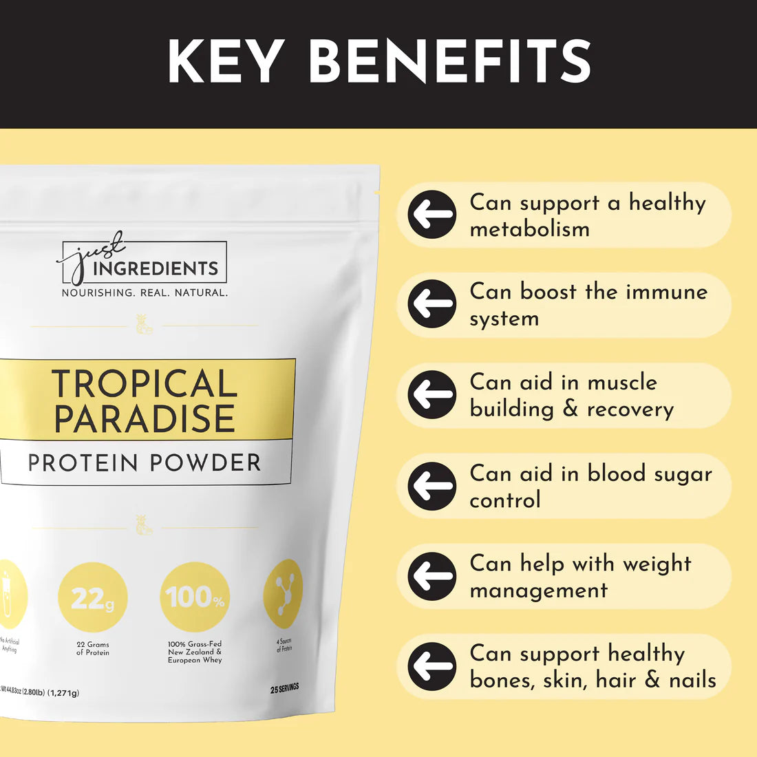 Just Ingredients Tropical Paradise Protein Powder