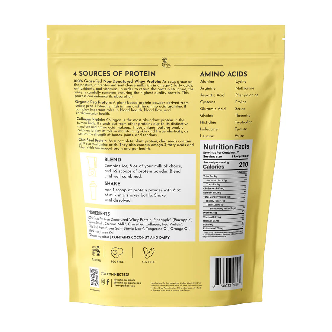 Just Ingredients Tropical Paradise Protein Powder