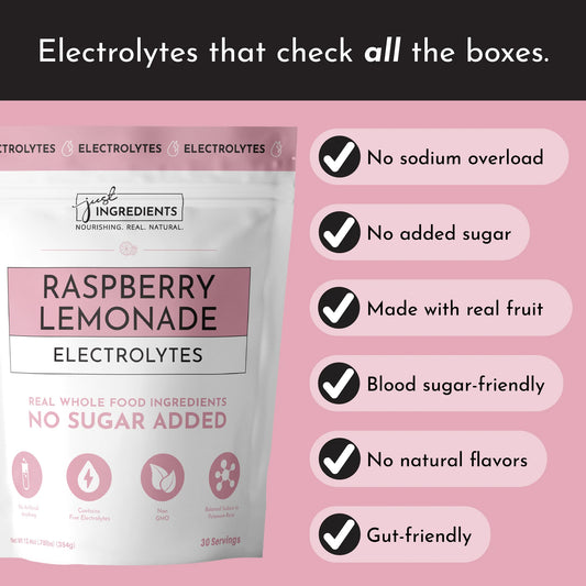 Just Ingredients Electrolytes Raspberry Lemonade