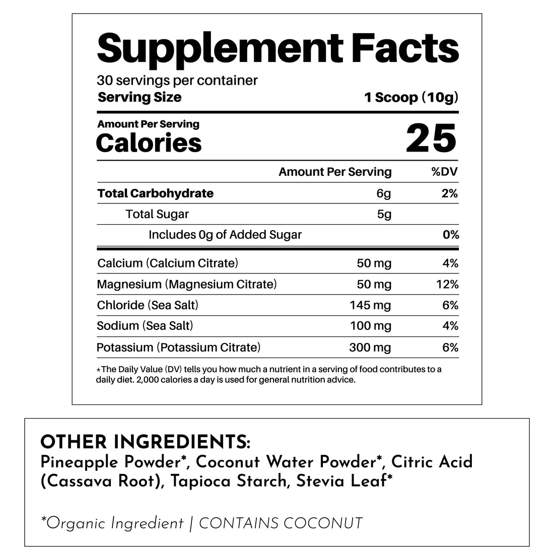 Just Ingredients Electrolytes Tropical Paradise