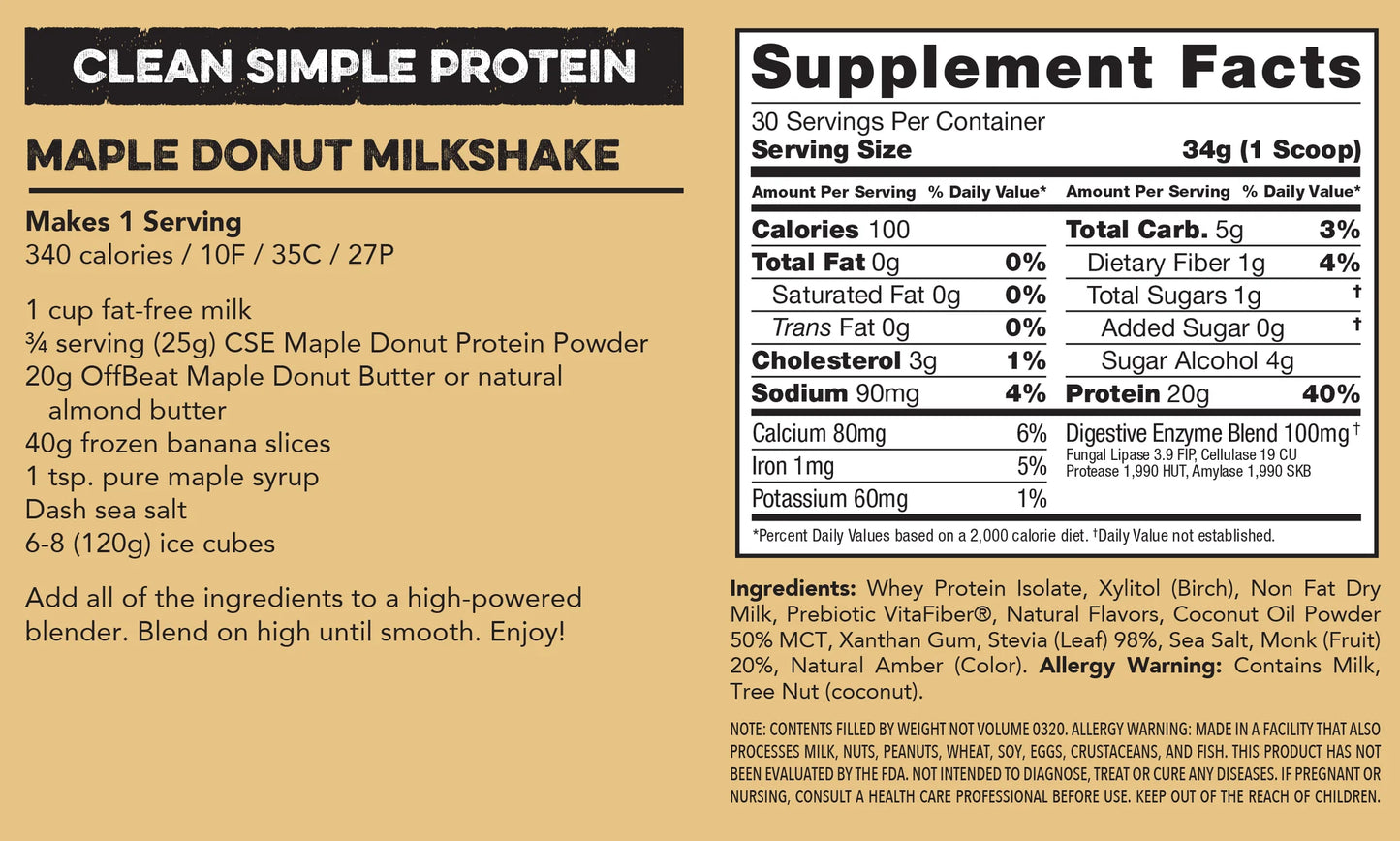 CSE Protein Powder - Maple Donut