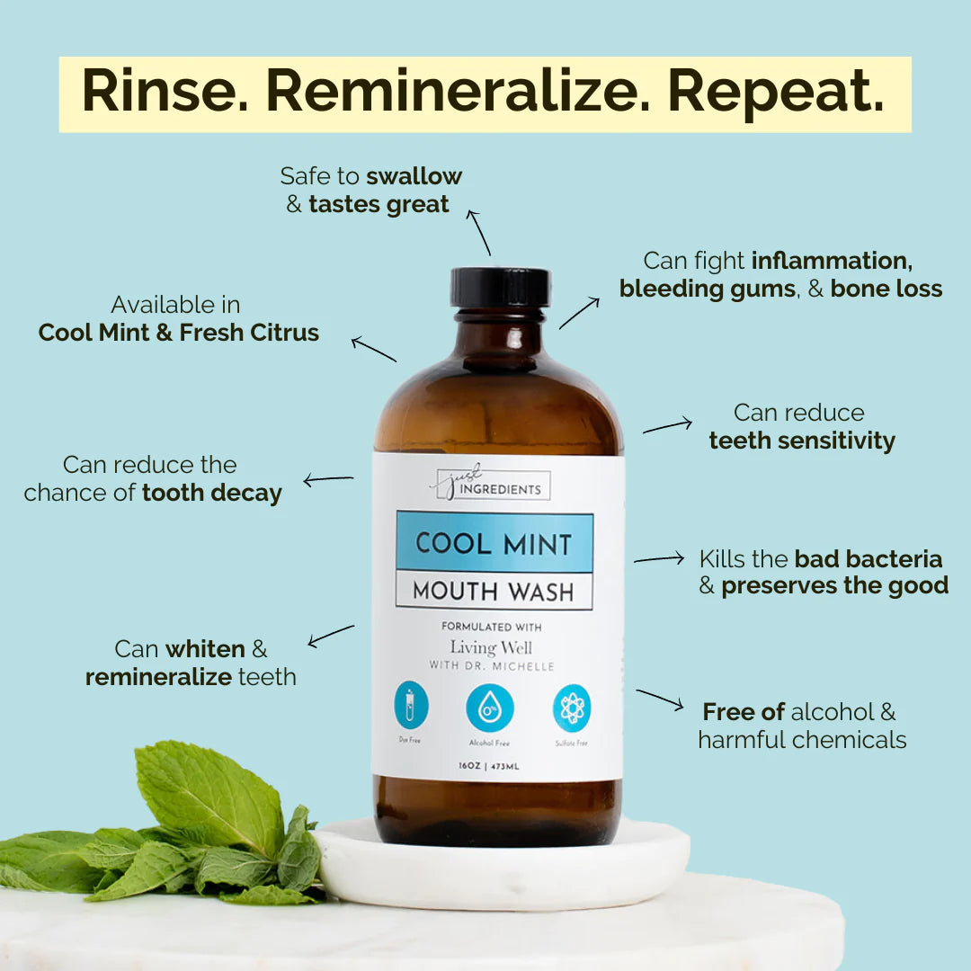 Just Ingredients Remineralizing Mouth Wash - Cool Mint