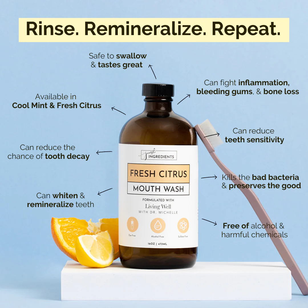 Just Ingredients Remineralizing Mouth Wash - Sweet Citrus