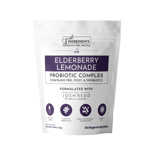 Just Ingredients Elderberry Lemonade 3-in-1 Probiotic Complex