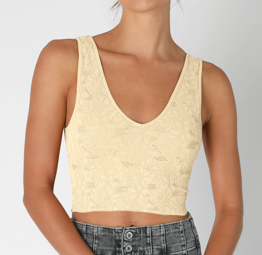 Lace V Neck