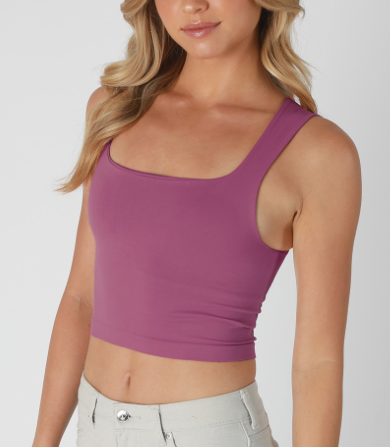 Clean Line Square Neck Crop