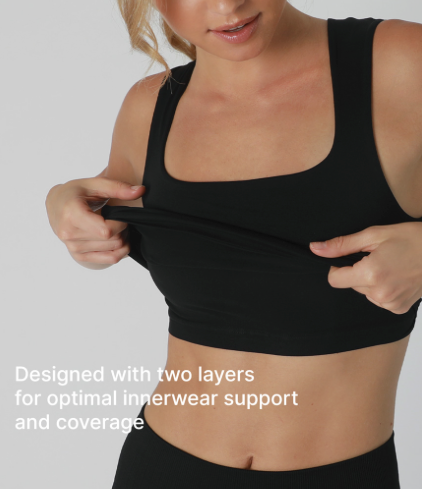 Clean Line Square Neck Crop