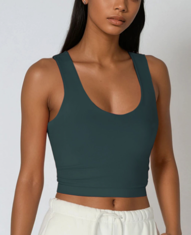 Clean Line Racerback Crop