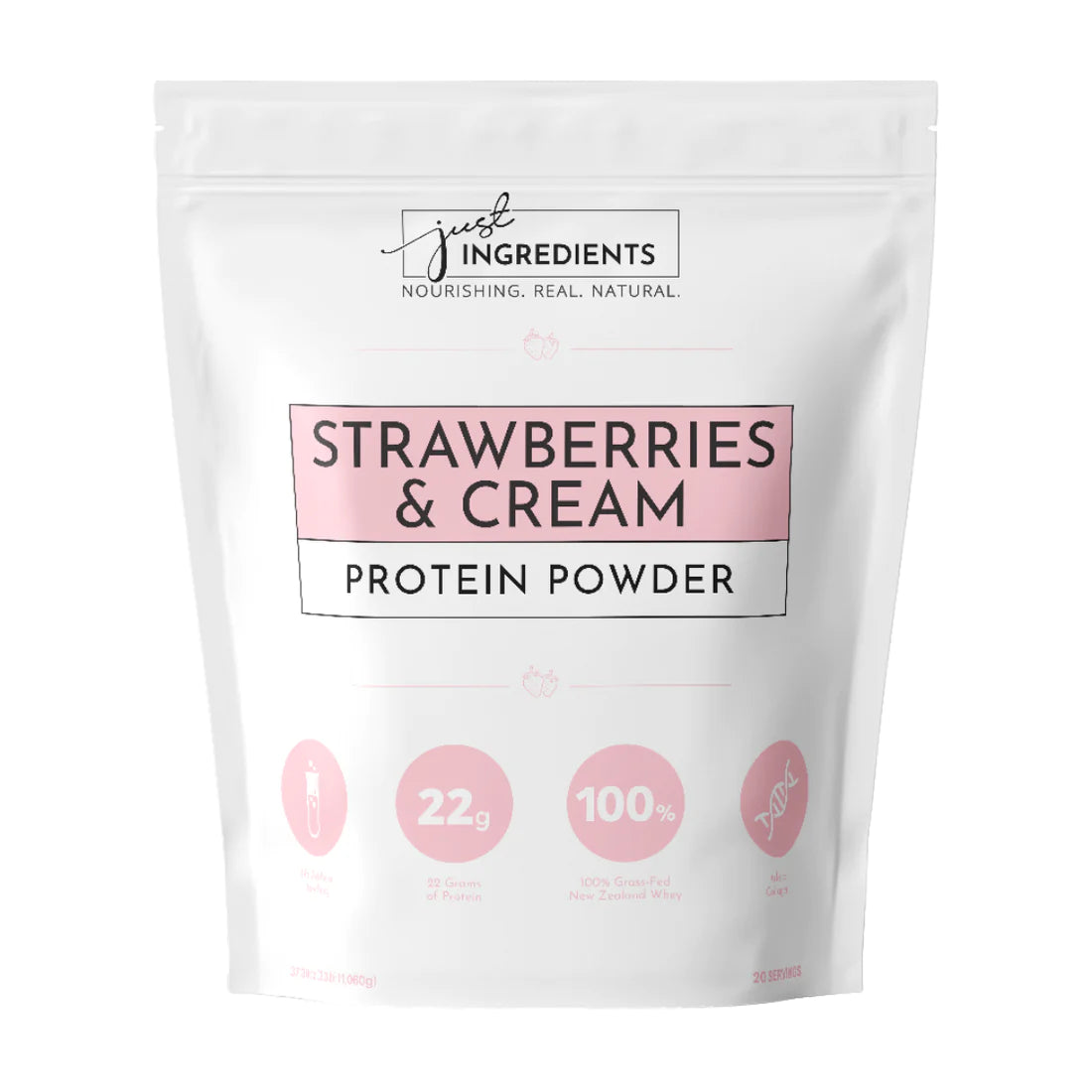 Just Ingredients Strawberries & Cream Protein Powder – BU Collective
