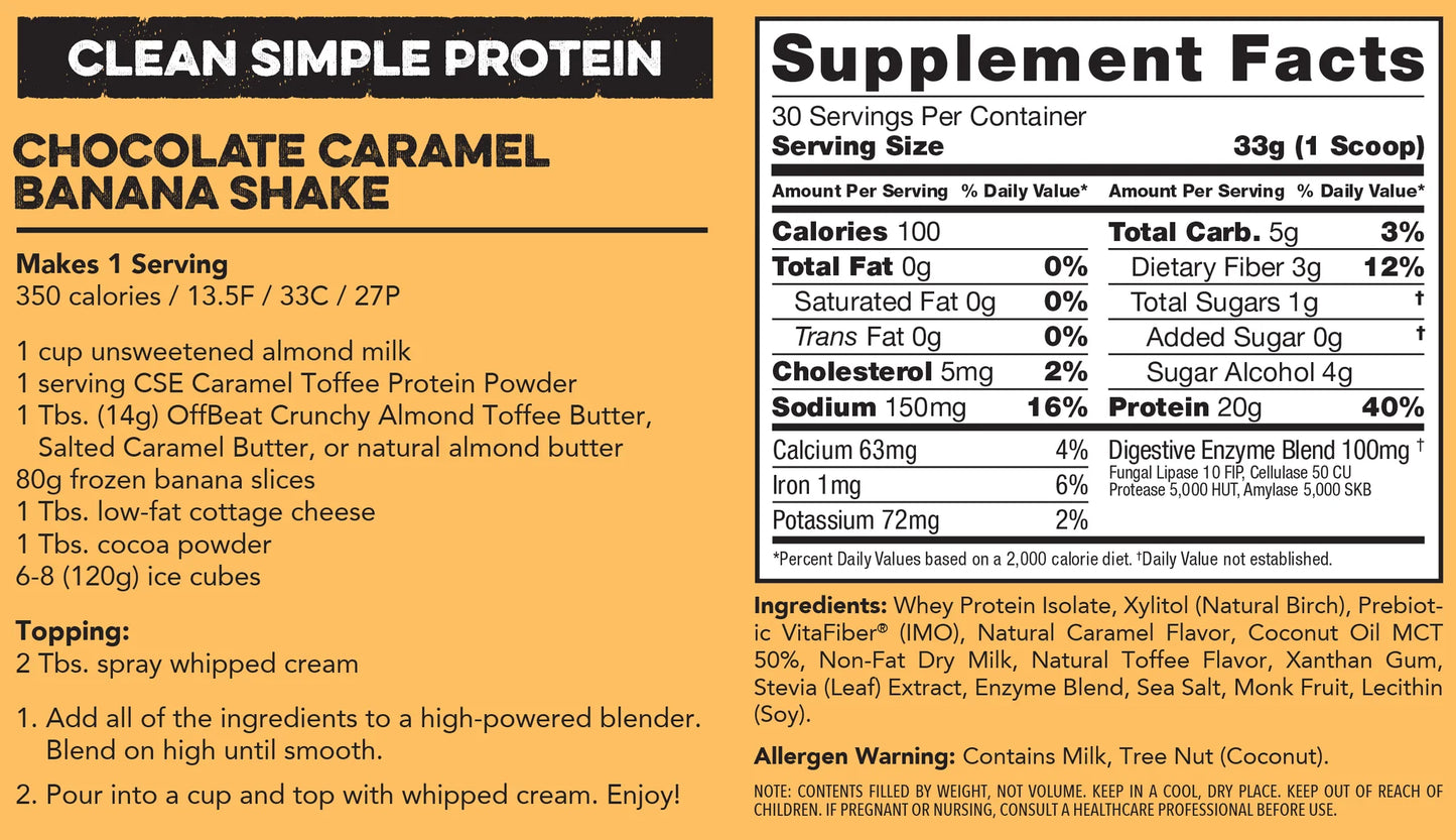 CSE Protein Powder - Caramel Toffee