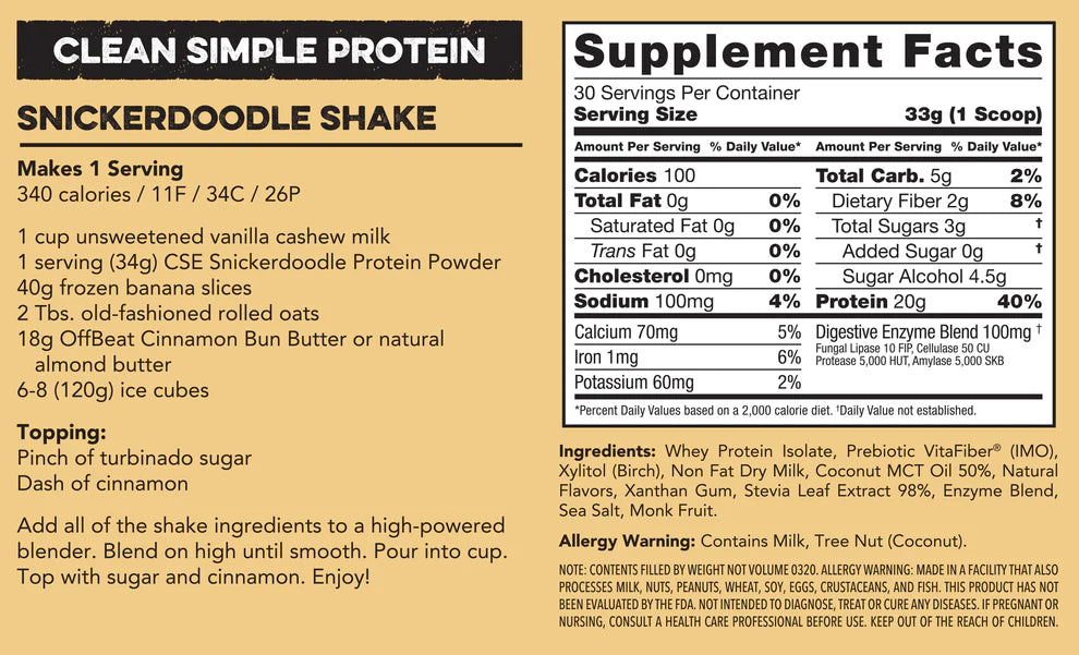 CSE Protein Powder - Snickerdoodle